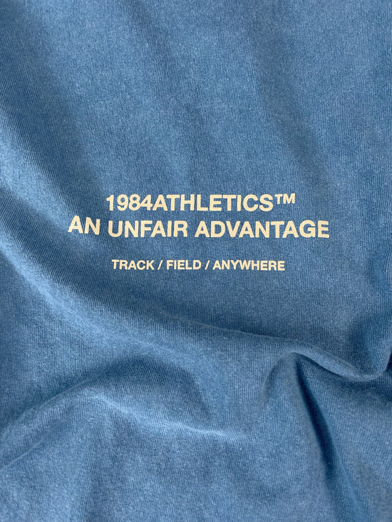 Vice 84 'Athletics' Vintage Washed Tee - Pacific Blue