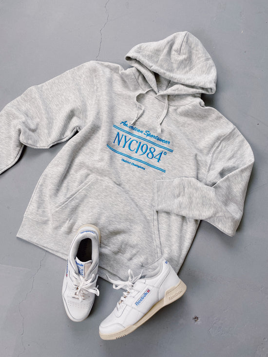 Vice 84 'NYC Sports' Embroidered Hoodie - Ash Grey