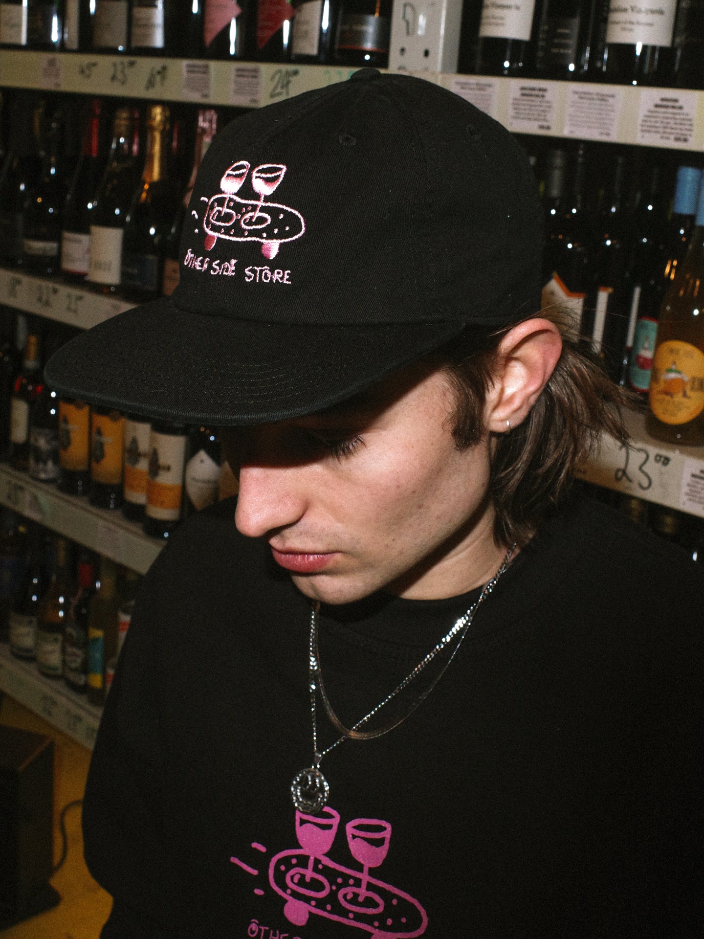 Other Side Store 'Wine Skate' Cap - Black