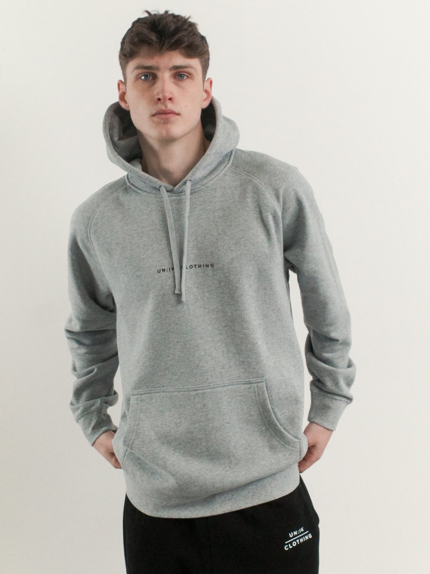 Essentials Premium Basics Hoodie Grey UN IK Clothing