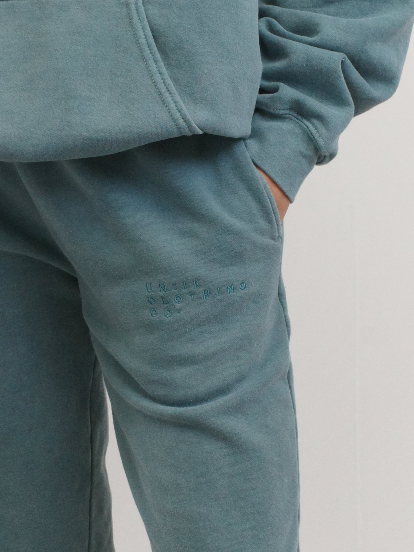 Essentials 'Sets' Vintage Washed Joggers - Steel Blue