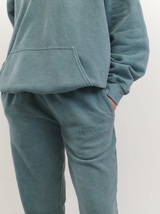 Essentials 'Sets' Vintage Washed Joggers - Steel Blue