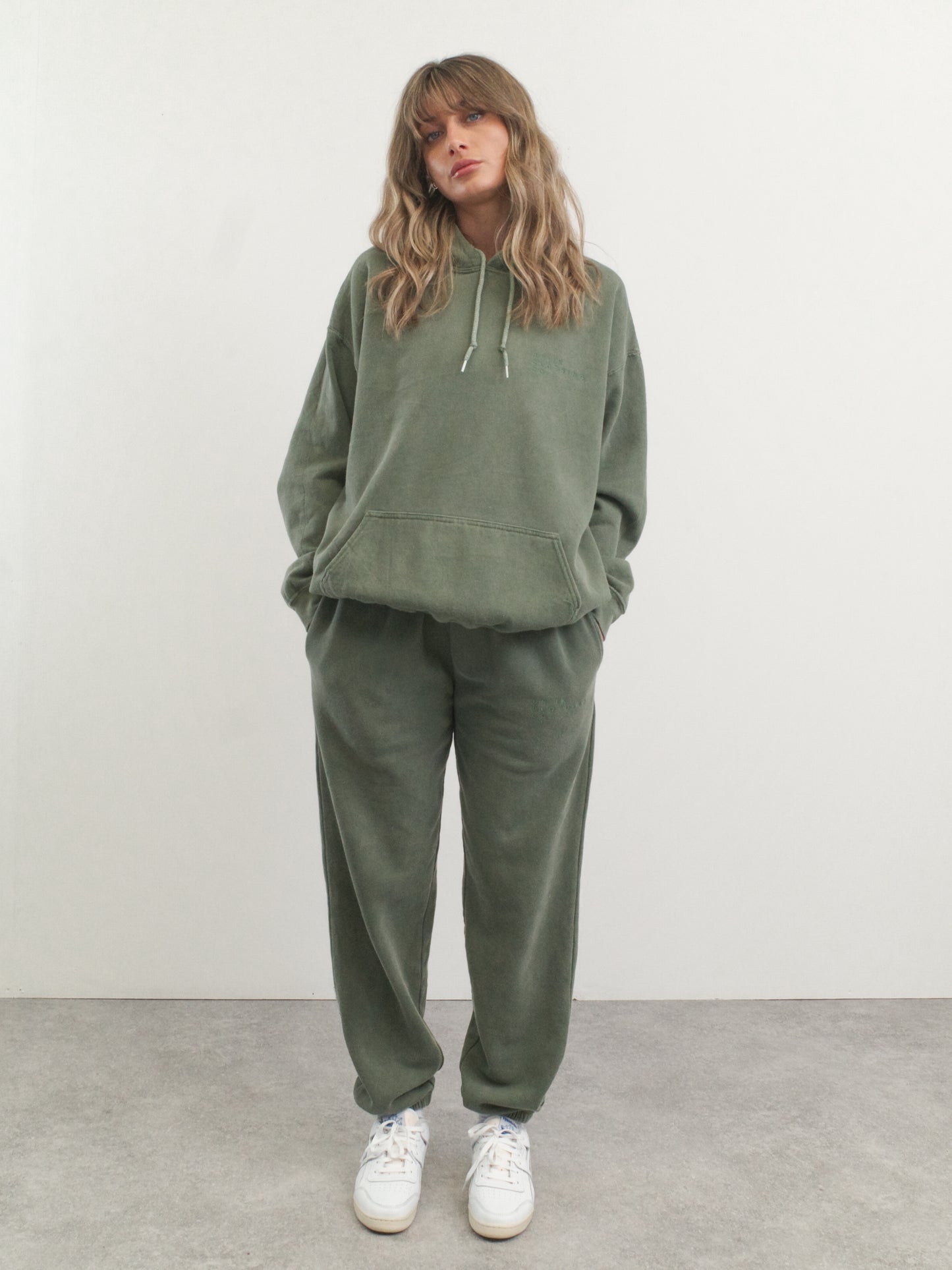Essentials 'Sets' Vintage Washed Hoodie - Khaki