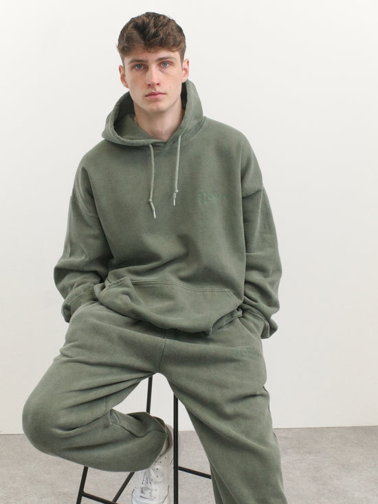 Essentials 'Sets' Vintage Washed Hoodie - Khaki