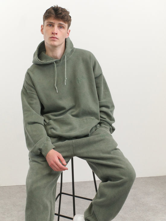 Essentials 'Sets' Vintage Washed Hoodie - Khaki