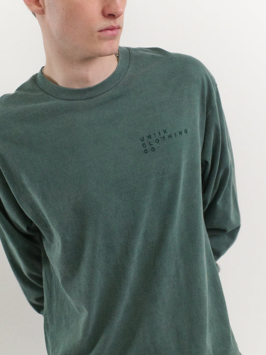 Essentials Vintage Washed Longsleeve Tee - Forest