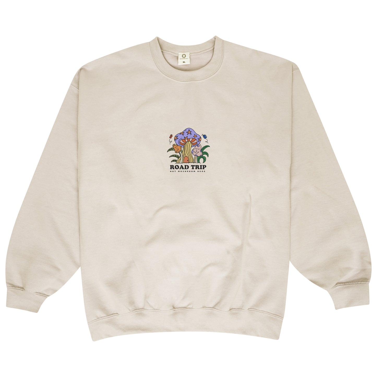 Other Side Store 'Road Trip' Embroidered Sweater - Black / Sand