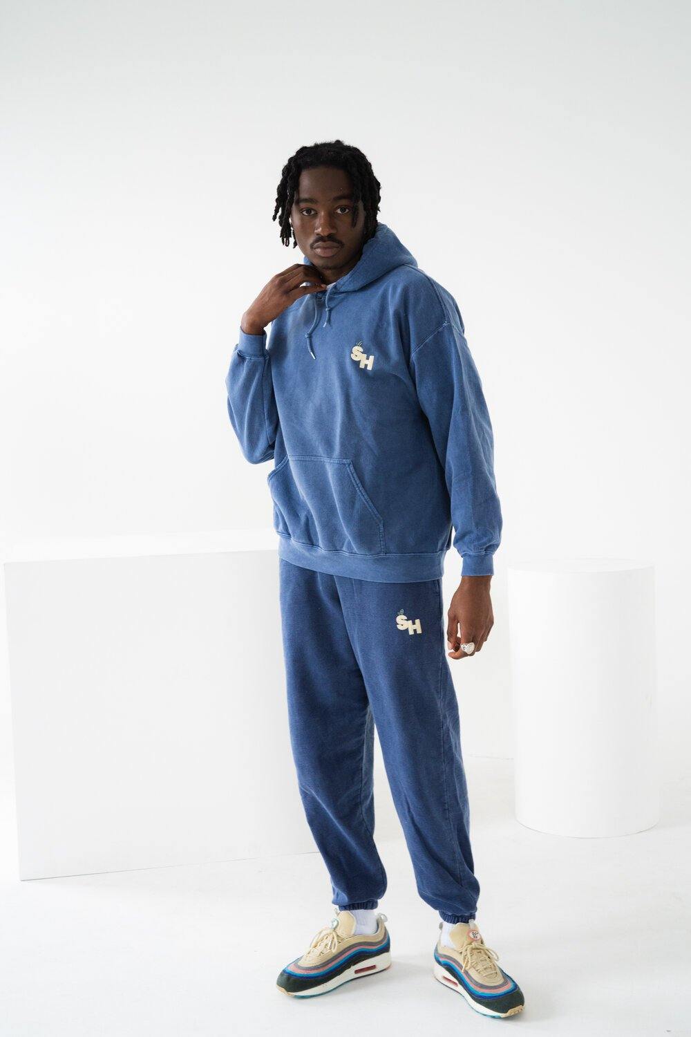 Seasonal Hero 'Fruit' Vintage Washed Joggers - Navy - UN:IK Clothing