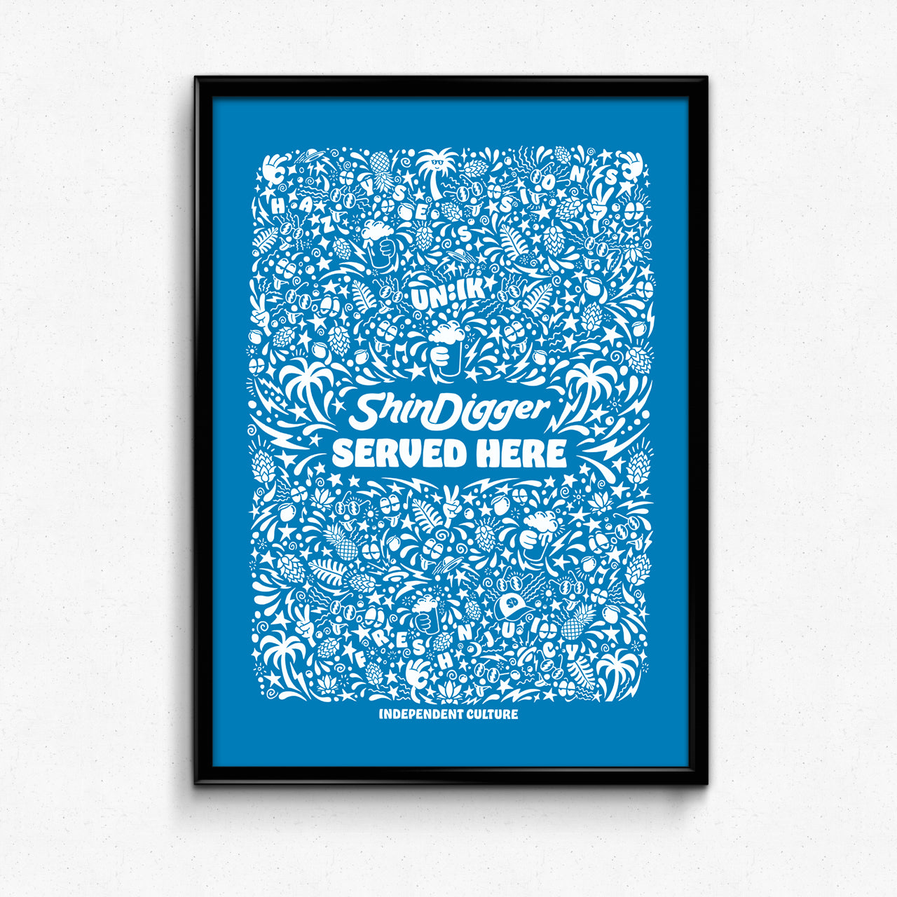Shindigger X UN:IK 'Served Here' Print - Peach