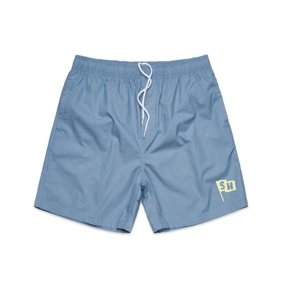 Seasonal Hero 'Flagship' Beach Shorts - Pink / Blue - UN:IK Clothing