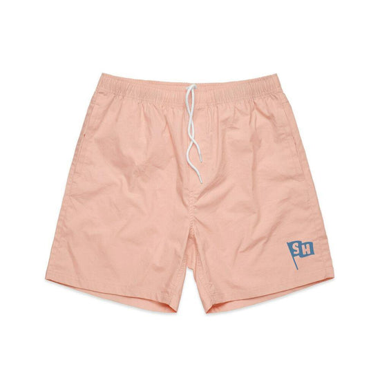 Seasonal Hero 'Flagship' Beach Shorts - Pink / Blue - UN:IK Clothing