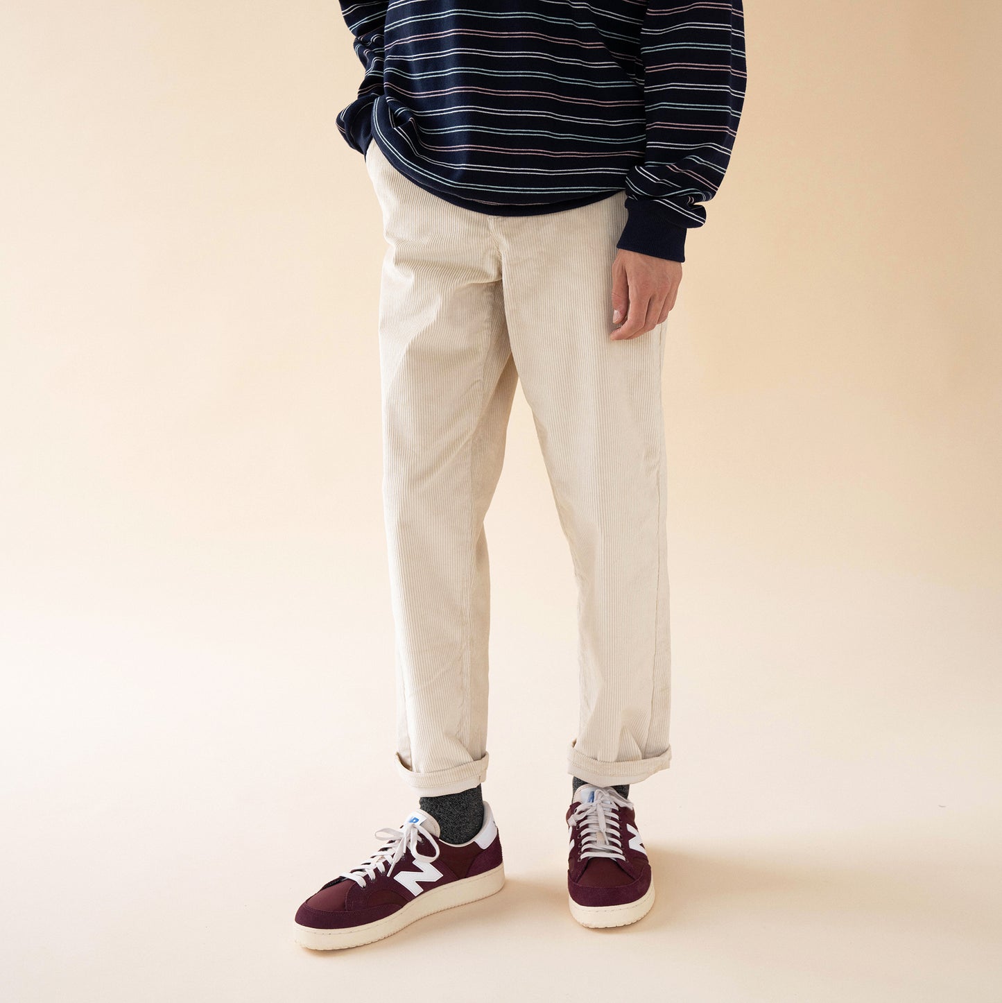 bound 'Barley Cream' Cord Trousers