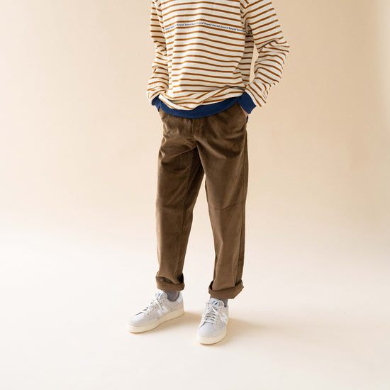bound 'Caramel Tan' Cord Trousers