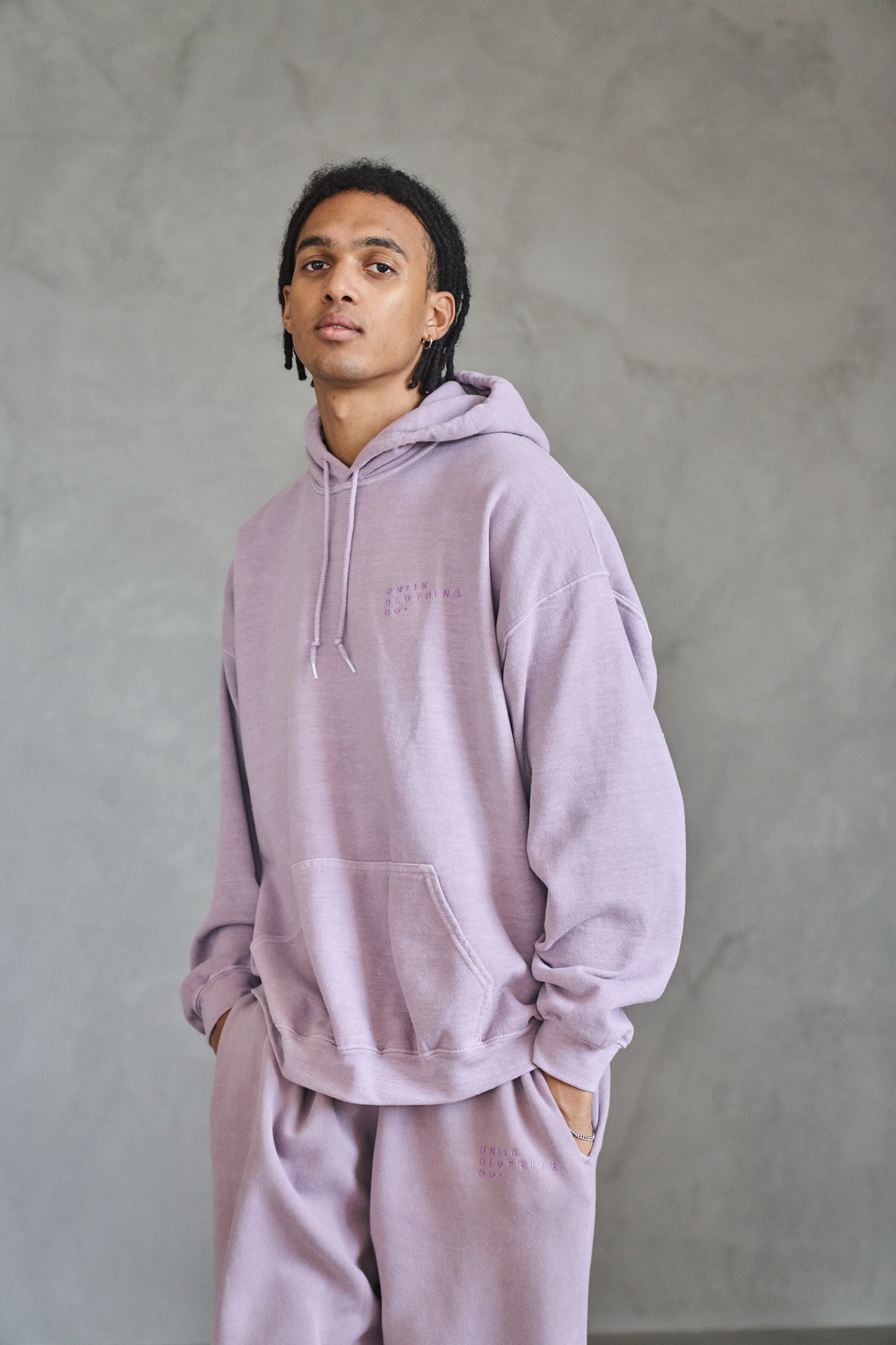 Essentials 'Sets' Vintage Washed Hoodie - Lavender