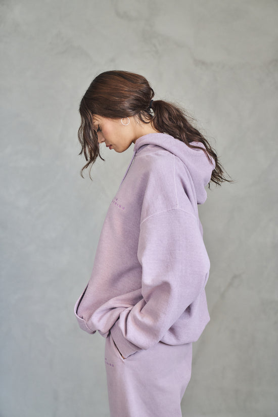 Essentials 'Sets' Vintage Washed Hoodie - Lavender