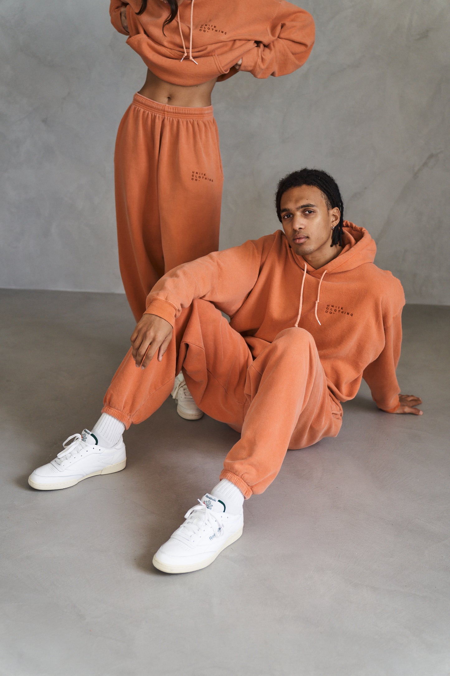 Essentials 'Sets' Vintage Washed Joggers - Tangerine