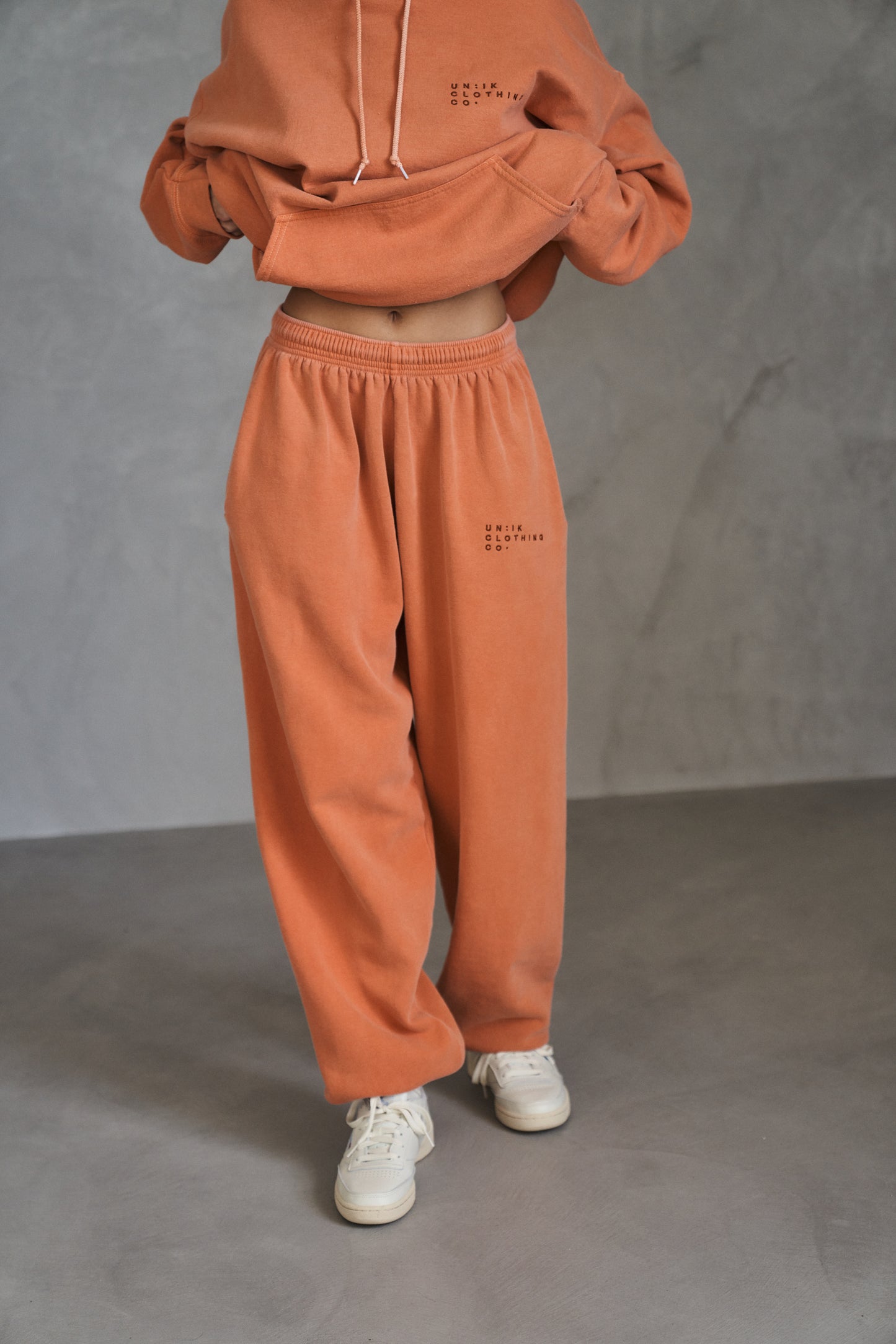Essentials 'Sets' Vintage Washed Joggers - Tangerine