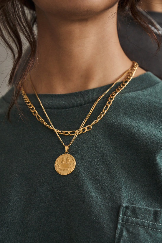 Trippy Pendant Necklace - Silver / Gold