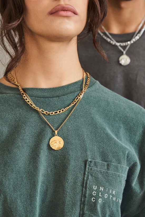 Waves Pendant Necklace - Silver / Gold