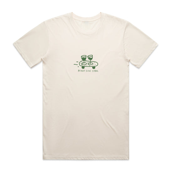 Other Side Store 'Wine Skate' Tee - Black/ Ecru/ Navy