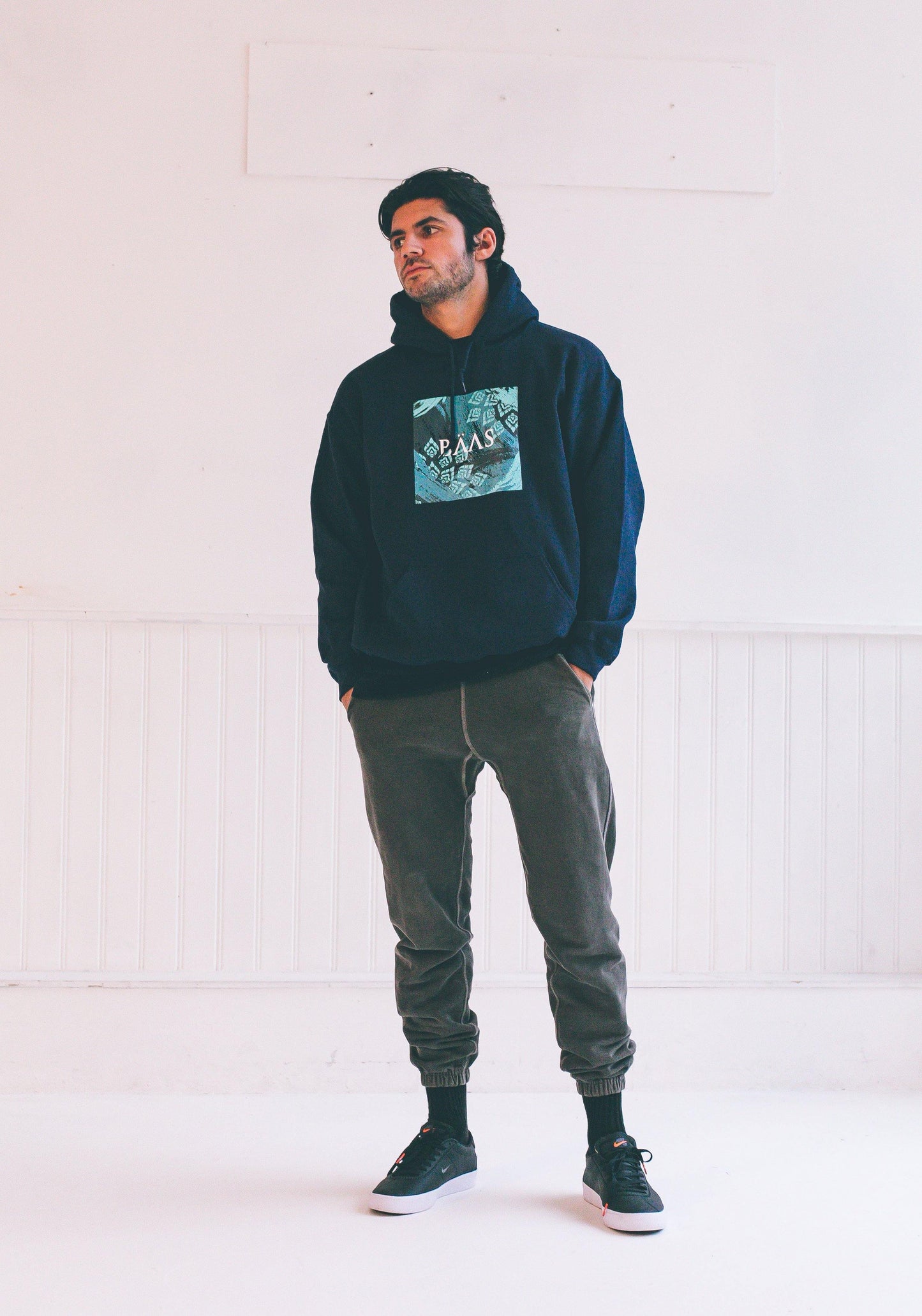 BÄAS Box Hoodie - Navy - UN:IK Clothing