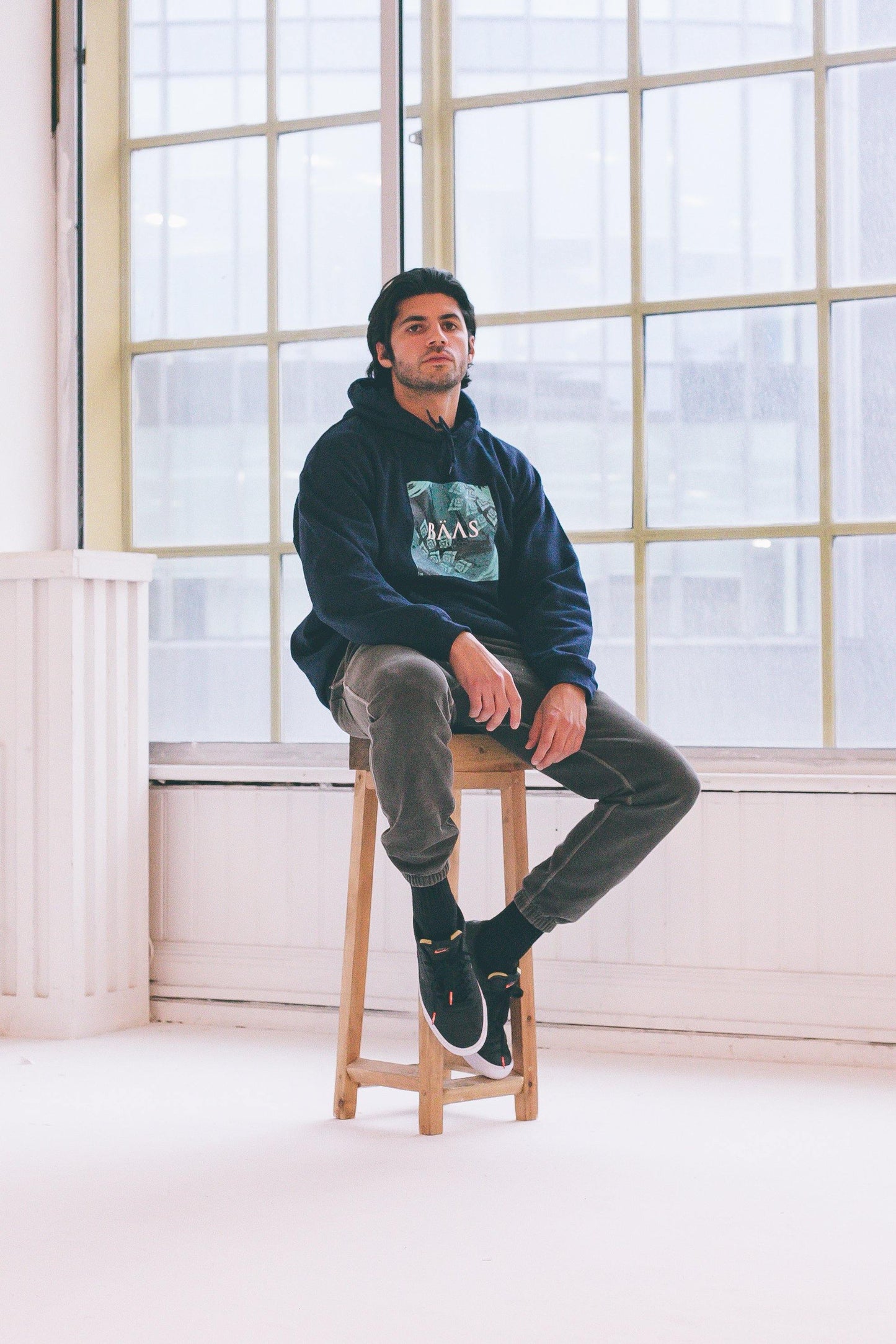 BÄAS Box Hoodie - Navy - UN:IK Clothing