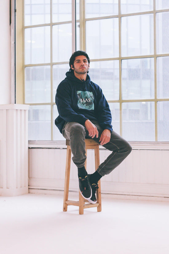 BÄAS Box Hoodie - Navy - UN:IK Clothing
