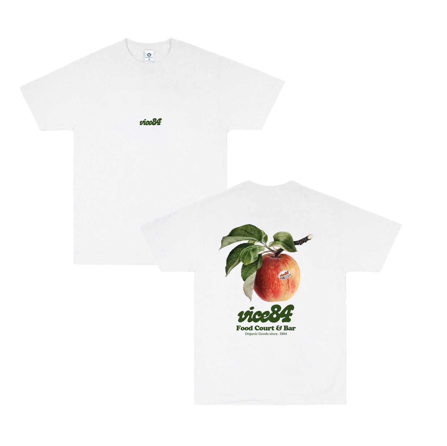 Vice 84 'Apple' Tee - White – UN:IK Clothing