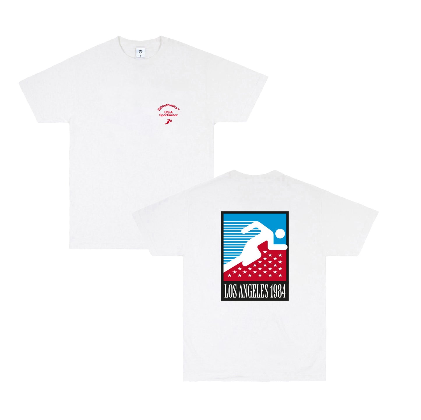 Load image into Gallery viewer, Vice 84 &amp;#39;LA84 Runner&amp;#39; Tee - White
