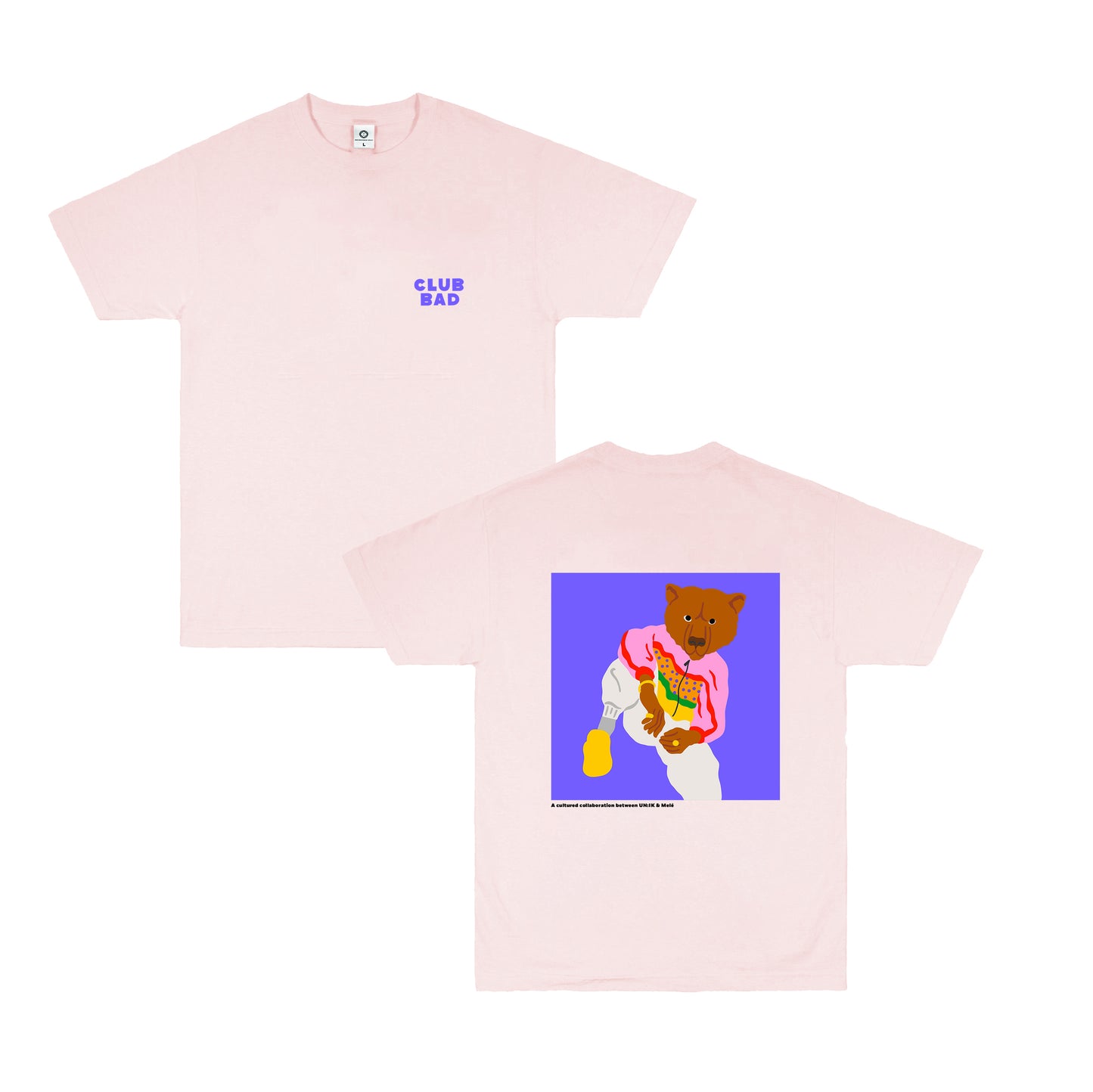 Melé x Club Bad 'Ghetto Bear' Tee - Pink