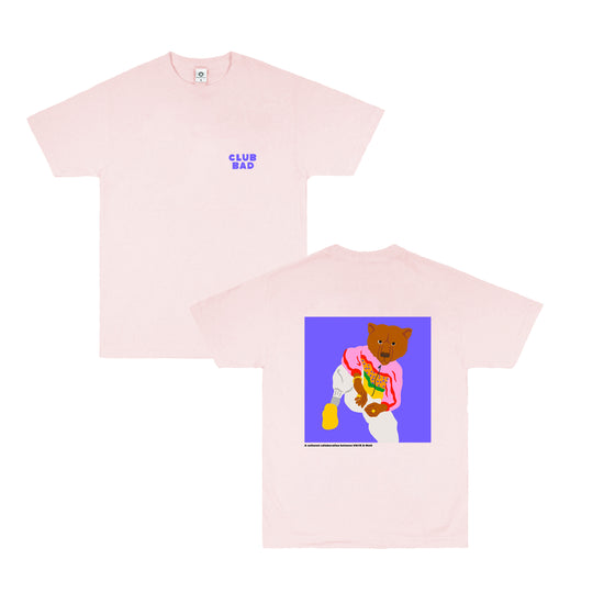 Melé x Club Bad 'Ghetto Bear' Tee - Pink