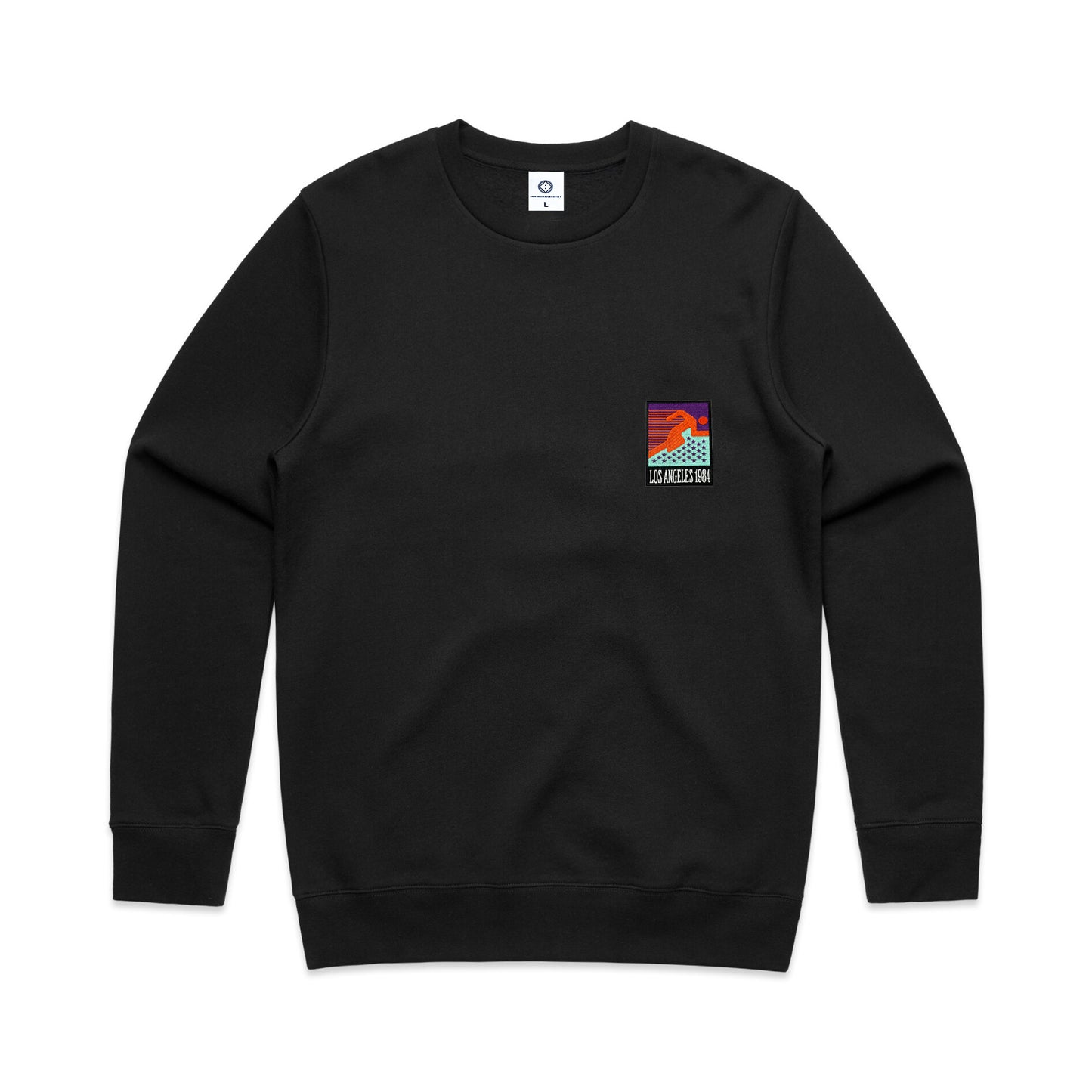 Vice 84 'LA84 Runner Patch' Crew Sweater - Black
