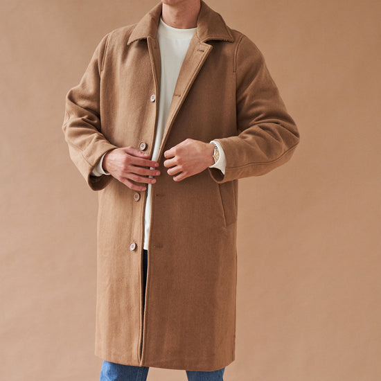 bound 'Maxwell' Oversized Wool Trench Coat - Camel