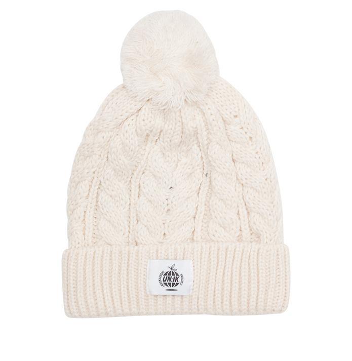 Essentials Label Bobble Hat Beanies - UN:IK Clothing