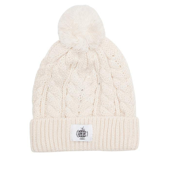 Essentials Label Bobble Hat Beanies - UN:IK Clothing