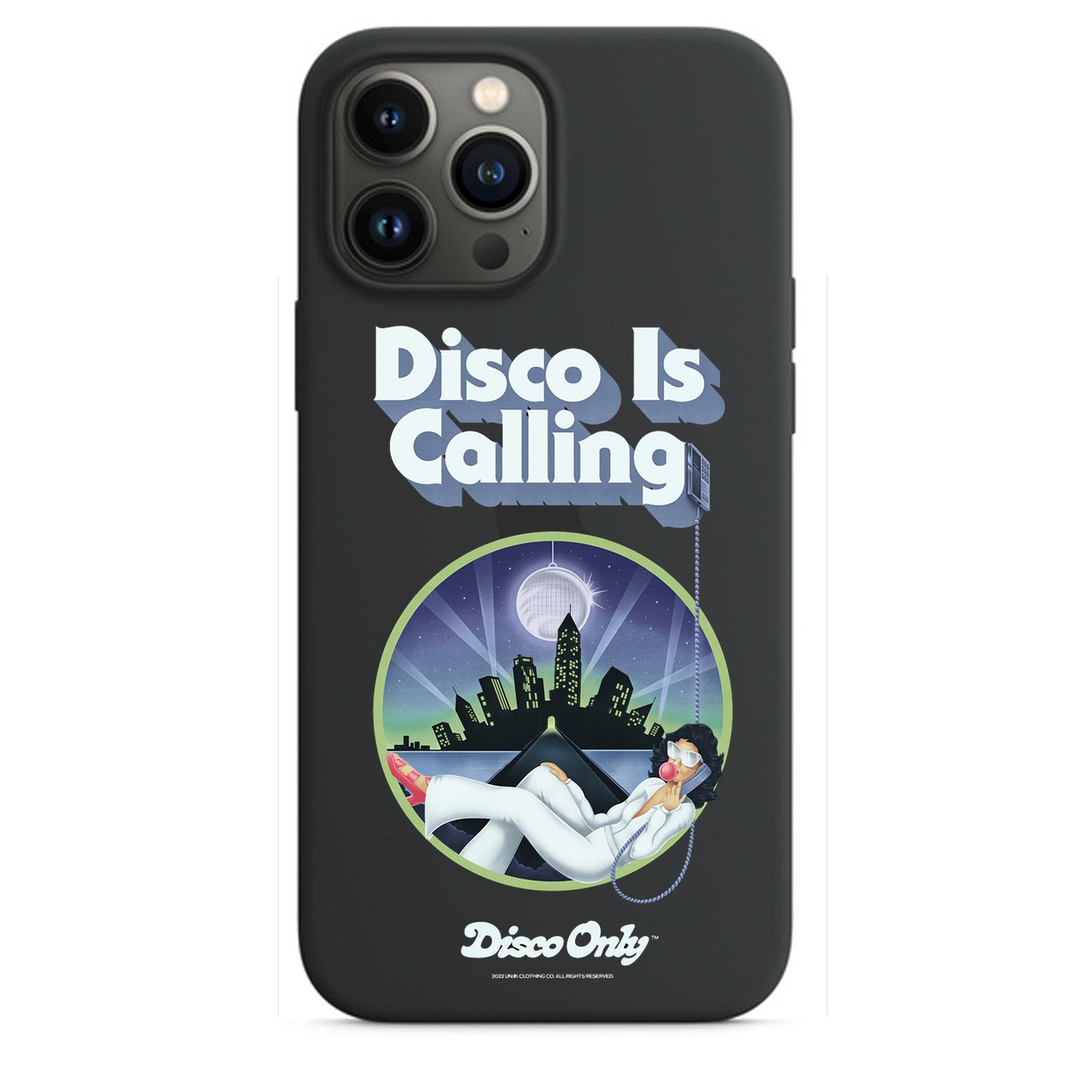 DISCO ONLY 'Disco Is Calling' Phone Case - Black