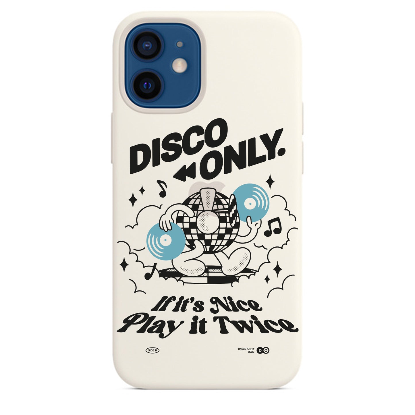 DISCO ONLY 'Play It Twice V4' Phone Case - Off White