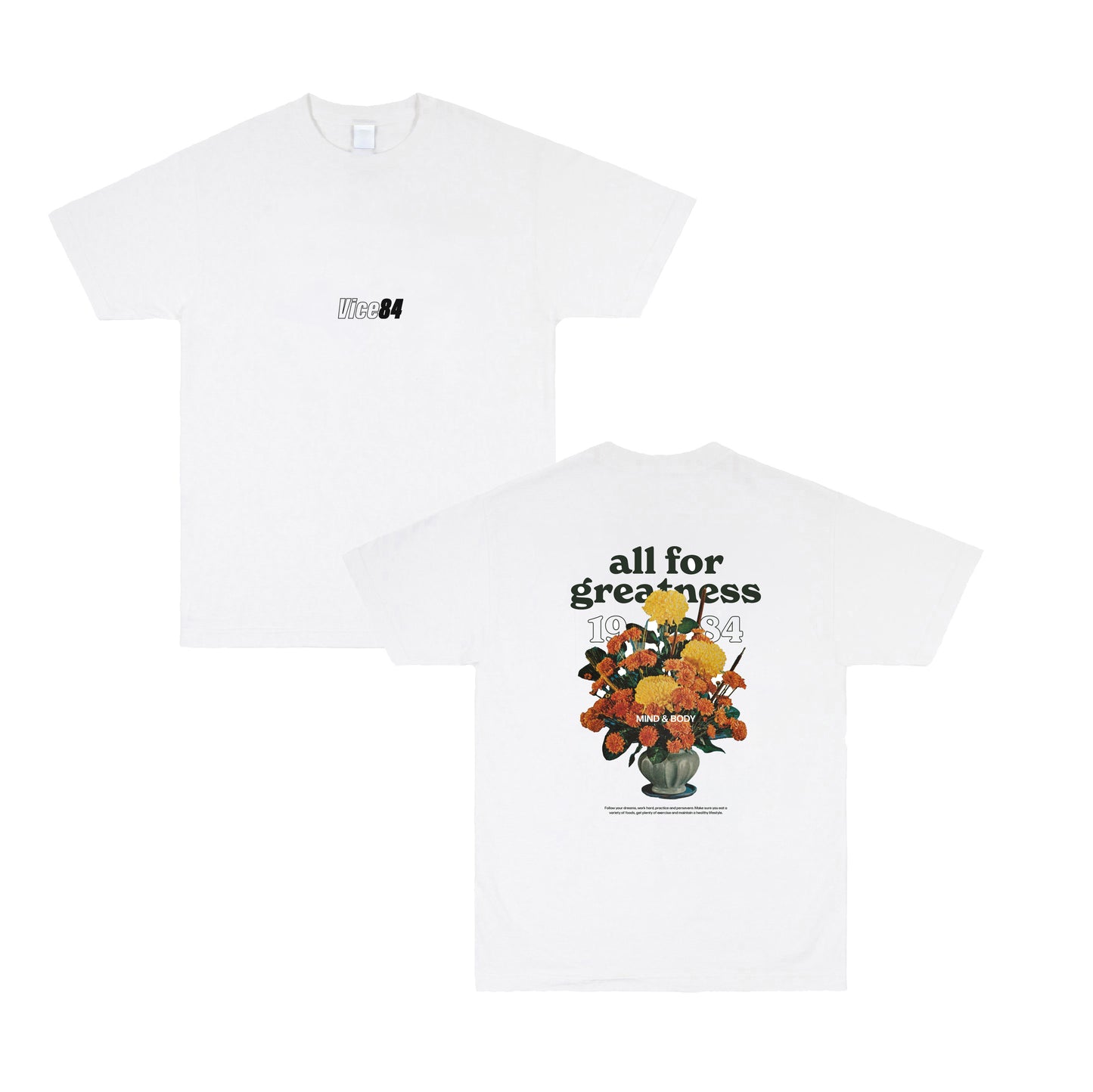 Load image into Gallery viewer, Vice 84 &amp;#39;Greatness&amp;#39; Tee - White
