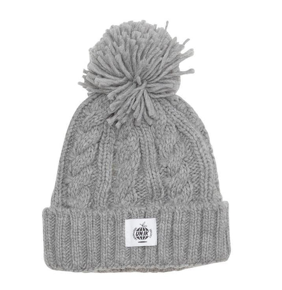 Essentials Label Bobble Hat Beanies - UN:IK Clothing