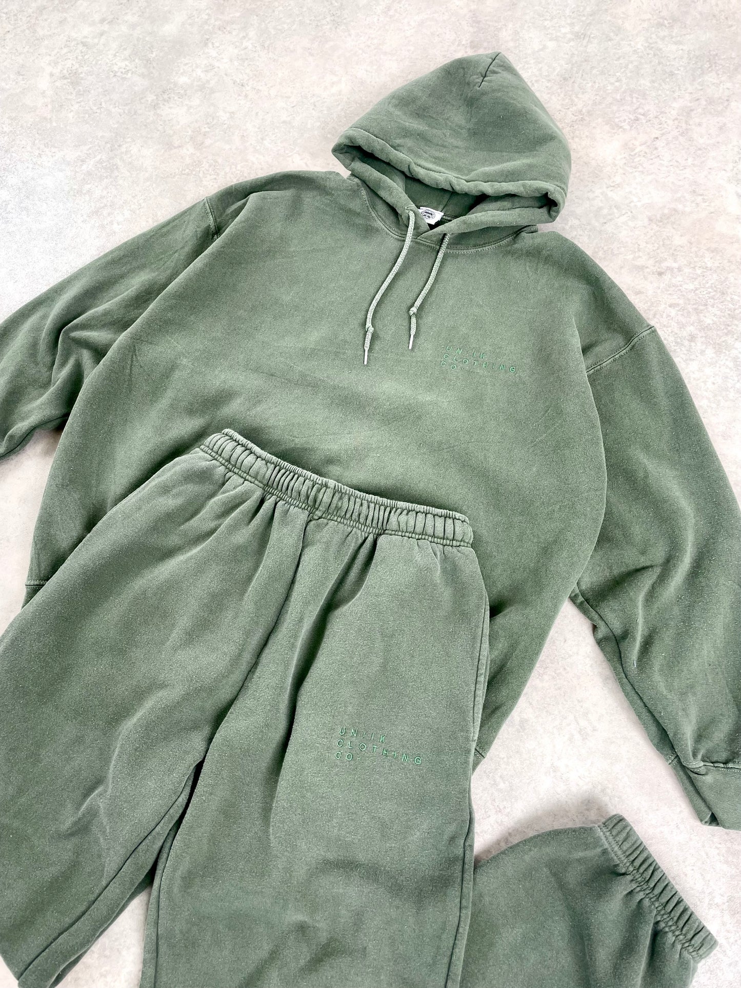 Essentials 'Sets' Vintage Washed Hoodie - Khaki