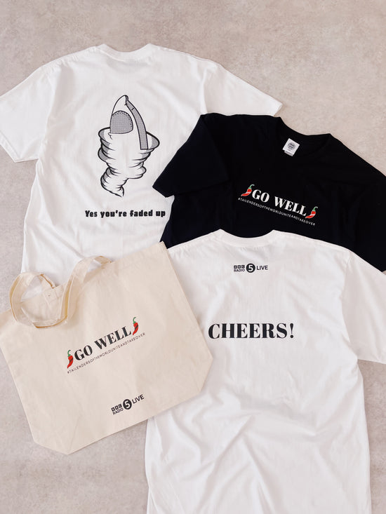 Tailenders 'Go Well' Tee - Black / White