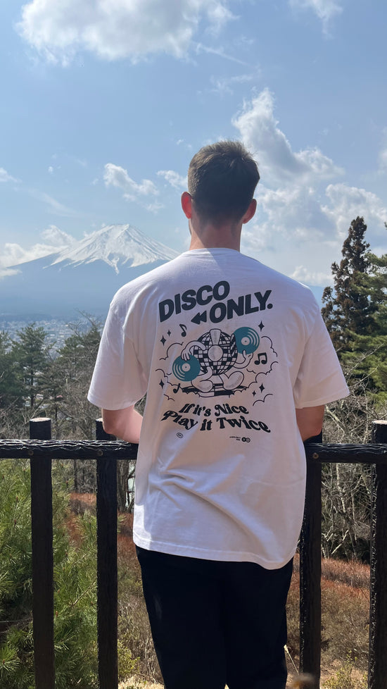 DISCO ONLY 'Play It Twice V4' Tee - White