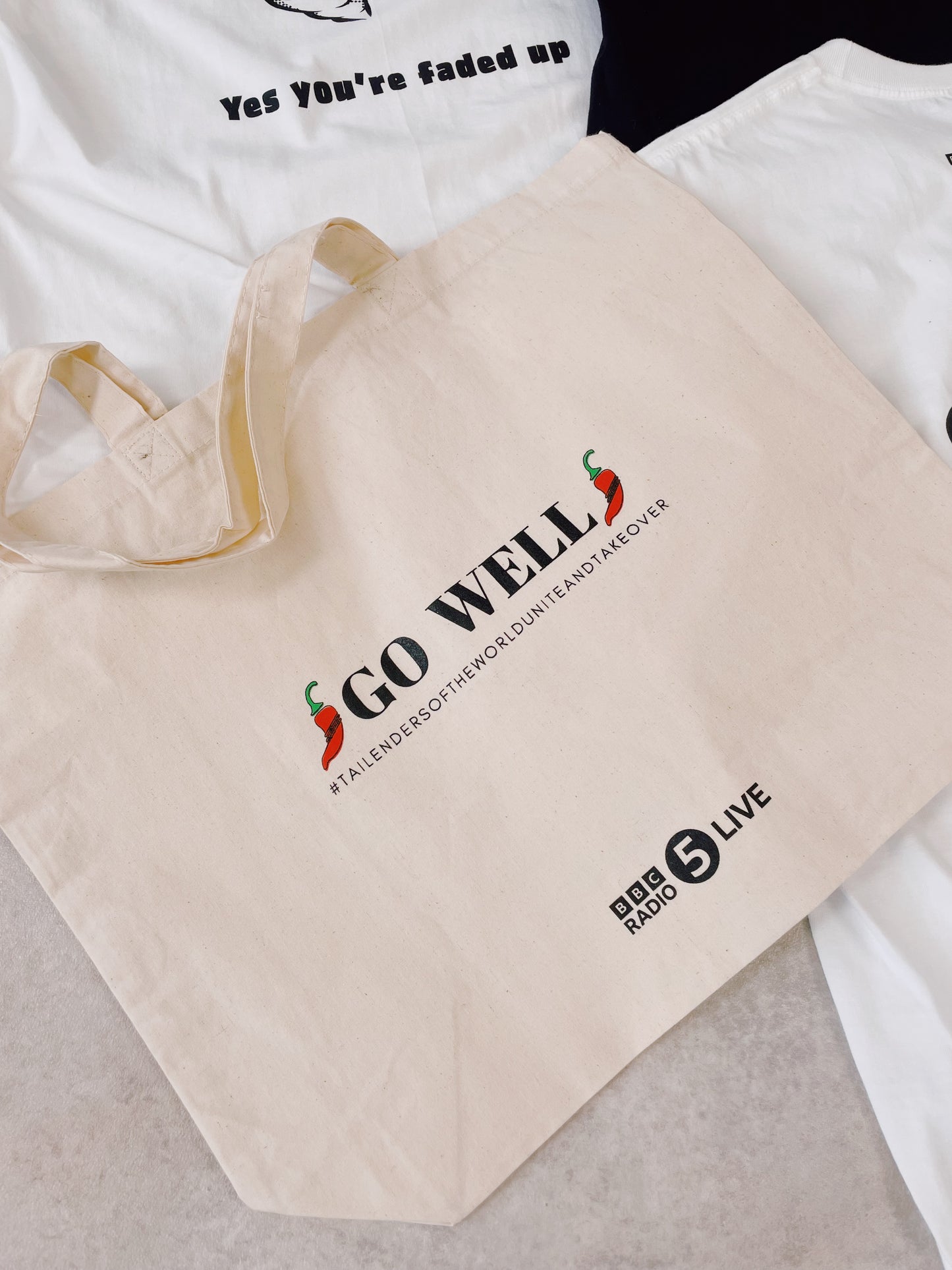 Load image into Gallery viewer, Tailenders &amp;#39;Go Well&amp;#39; Organic Shopper Tote Bag
