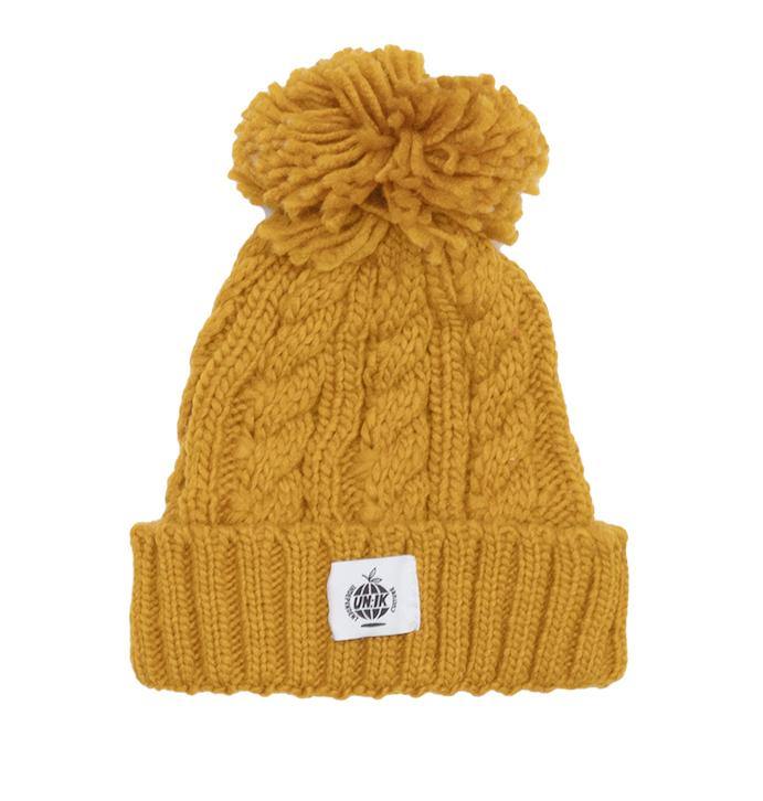 Essentials Label Bobble Hat Beanies - UN:IK Clothing
