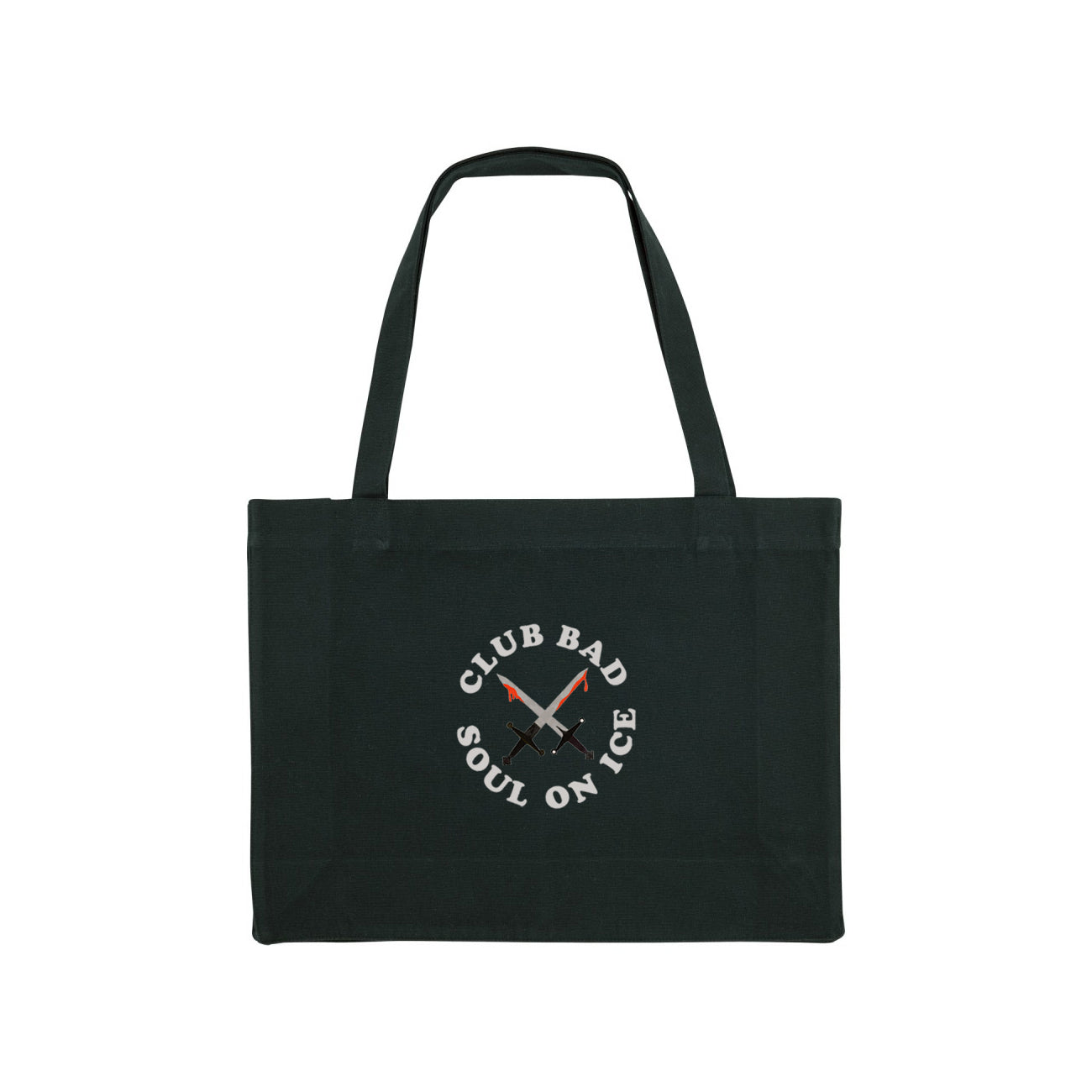 Melé x Club Bad 'Soul on Ice' Organic Shopper Bag - Black